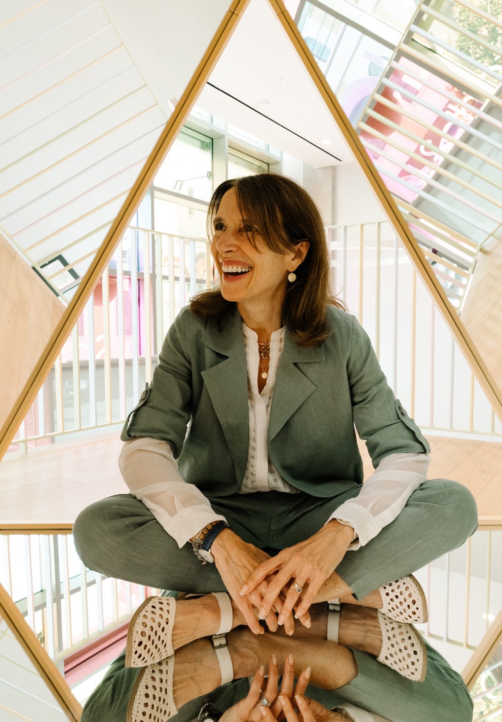 A teacher and children at work in a Reggio-inspired classroom