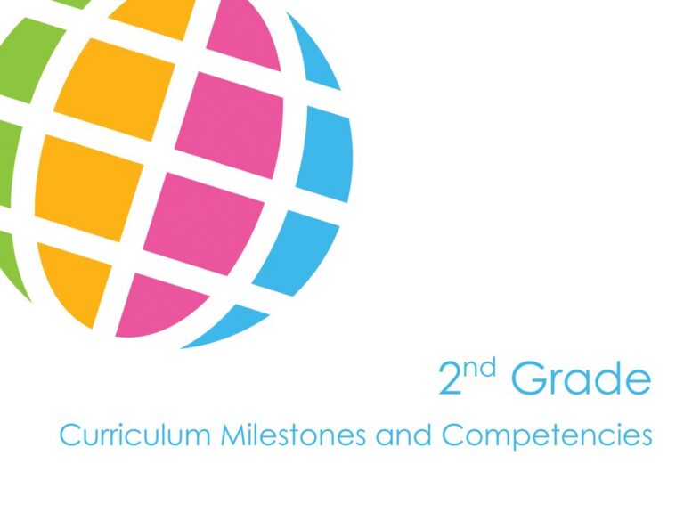 First page of the second grade curriculum PDF